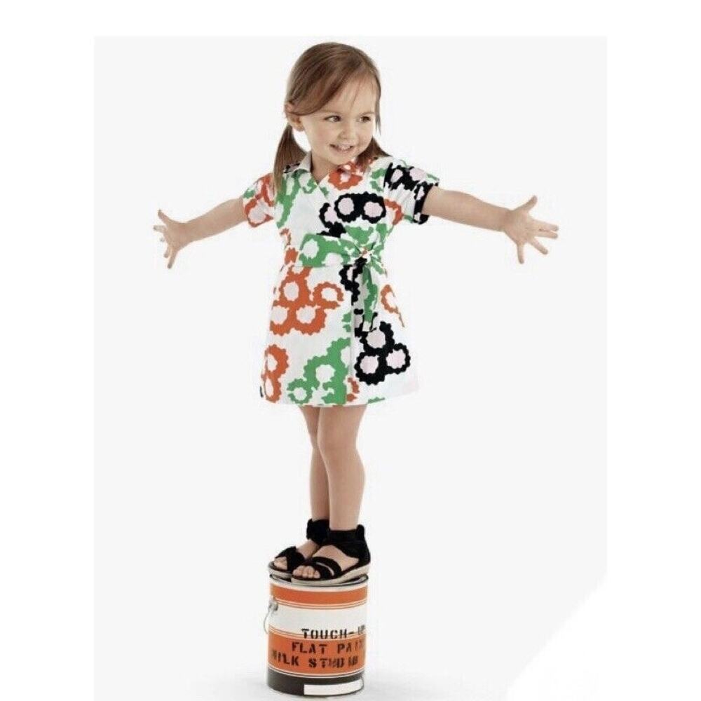 DVF x Gap Wrap Dress sz 5 Girls Gap Dress Floral Print Wrap Dress